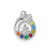 14k WG 7 Birthstone and Dia Mother/Child Chain Slide Semi-mount