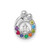 14k WG 8 Birthstone and Dia Mother/Child Chain Slide Semi-mount