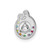 14k WG 8 Birthstone and Dia Mother/Child Chain Slide Semi-mount