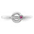 14k WG Dia. Heart w/ 1 Birthstone Mother's Circle Ring Semi-mount