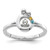14k WG Diamond with 2 Birthstone Mother/Child Ring Semi-mount