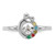 14k WG Diamond with 5 Birthstone Mother/Child Ring Semi-mount