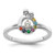 14k WG Diamond with 7 Birthstone Mother/Child Ring Semi-mount