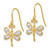 14k & Rhodium Diamond-cut Dragonfly Shepherd Hook Earrings