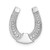 14k White  Gold Horseshoe Chain Slide Charm