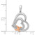 14k White and Rose Gold 1/15ct. Diamond Entwined Hearts Pendant