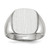14k White Gold  13.5mm x14.5mm Open Back Men's Signet Ring