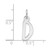 14k White Gold  Slanted Block Letter D Initial Charm
