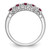 14k White Gold .01 carat Diamond and Ruby Complete Band