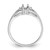 14k White Gold .02ct. Diamond & 5x3 Oval Gemstone Ring Mounting