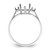 14k White Gold .02ct. Diamond / 7mm Heart Gemstone Ring Mounting