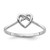 14k White Gold .02ct. Diamond Heart Ring Mounting - Y4-4D989E46-2037
