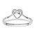 14k White Gold .02ct. Diamond Heart Ring Mounting - Y4-4D989E46-2037