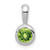 14k White Gold .55 Peridot Pendant