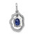 14k White Gold .62 Tanzanite and Diamond Dangle Pendant