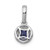 14k White Gold .69 Tanzanite and Halo Diamond Pendant