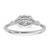 14k White Gold 1 1/2 carat Certified Lab Grown Diamond VS/SI+ G+ Round and Triangle Complete Three Stone Engagement Ring