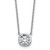 14k White Gold 1 1/2 carat Certified Lab Grown Diamond VS+ F+ Cushion Complete 18 inch Bezel Set Necklace