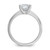 14k White Gold 1 1/2 carat Certified Lab Grown Diamond VS+ F+ Princess Complete Solitare Engagement Ring