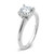 14k White Gold 1 1/2 carat Certified Lab Grown Diamond VS+ F+ Round Complete Solitaire Engagement Ring