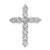 14k White Gold 1 1/2 carat Lab Grown Diamond VS/SI+ G+ Complete Cross Chain Slide Pendant