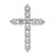 14k White Gold 1 1/2 carat Lab Grown Diamond VS/SI+ G+ Complete Cross Chain Slide Pendant