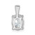 14k White Gold 1 1/2 carat Lab Grown Diamond VS/SI+ G+ Oval Complete Four Prong Pendant