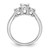 14k White Gold 1 1/2 carat Lab Grown Diamond VS/SI+ G+ Round Complete Three Stone Engagement Ring - RM-2269C6A4-8712
