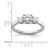 14k White Gold 1 1/2 carat Lab Grown Diamond VS/SI+ G+ Round Complete Three Stone Engagement Ring - RM-2269C6A4-8712
