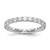 14k White Gold 1 1/2 carat Lab Grown Diamond VS/SI+ G+ Size 4.5 Shared Prong Eternity Band