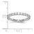 14k White Gold 1 1/2 carat Lab Grown Diamond VS/SI+ G+ Size 7 Shared Prong Eternity Band