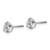 14k White Gold 1 1/2 ctw Certified Lab Grown Diamond VS+ F+ Round 3 Prong Heavy Wt. Screwback Stud Earrings