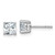 14k White Gold 1 1/2 ctw Lab Grown Diamond VS/SI+ G+ Cushion 4 Prong Heavy Wt. Stud Earrings