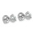 14k White Gold 1 1/2 ctw Lab Grown Diamond VS/SI+ G+ Round 3 Prong Heavy Wt. Screwback Stud Earrings