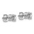 14k White Gold 1 1/2 ctw Lab Grown Diamond VS/SI+ G+ Round 4 Prong Heavy Wt. Screwback Stud Earrings