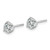 14k White Gold 1 1/2 ctw Lab Grown Diamond VS+ F+ Round 3 Prong Heavy Wt. Stud Earrings