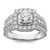 14k White Gold 1 1/3 carat Lab Grown Diamond VS/SI+ G+ 1 carat Center Round Semi Mount Engagement Ring