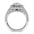14k White Gold 1 1/3 carat Lab Grown Diamond VS/SI+ G+ 1 carat Center Round Semi Mount Engagement Ring