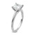 14k White Gold 1 1/4 carat Certified Lab Grown Diamond VS/SI+ G+ Princess Complete Solitare Engagement Ring