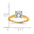 14k White Gold 1 1/4 carat Certified Lab Grown Diamond VS+ F+ Cushion Complete Solitare Engagement Ring