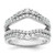 14k White Gold 1 1/4 carat Lab Grown Diamond VS/SI+ G+ Complete Double Row Ring Guard - RM-804250EB-1017
