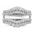 14k White Gold 1 1/4 carat Lab Grown Diamond VS/SI+ G+ Complete Double Row Ring Guard - RM-804250EB-1017