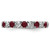 14k White Gold 1 1/5 carat Lab Grown Diamond VS/SI+ G+ and Lab Created Ruby Size 8.5 Eternity Band