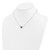 14k White Gold 1 1/8 carat Lab Grown Diamond VS/SI+ G+ and Created Ruby Complete Three Stone 16 inch Necklace