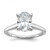 14k White Gold 1 3/4 carat Certified Lab Grown Diamond VS/SI+ G+ Oval Complete Solitaire Engagement Ring