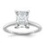 14k White Gold 1 3/4 carat Certified Lab Grown Diamond VS/SI+ G+ Radiant Solitare Complete Engagement Ring