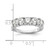 14k White Gold 1 3/4 carat Lab Grown Diamond VS/SI+ G+ Five Stone Complete Band