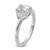 14k White Gold 1 3/8 carat Certified Lab Grown Diamond VS/SI+ G+ Complete Emerald and Half Moon Three Stone Engagement Ring
