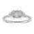 14k White Gold 1 3/8 carat Certified Lab Grown Diamond VS/SI+ G+ Round Complete Three Stone Engagement Ring