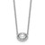 14k White Gold 1 carat Certified Lab Grown Diamond VS+ F+ Oval Complete 18 inch Bezel Set Necklace